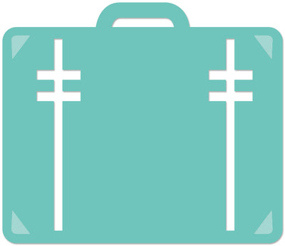 Kaisercraft, Die, Suitcase 2.5"X2.75" - Scrapbooking Fairies