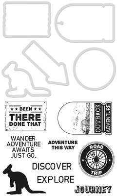 Kaisercraft Dies & Stamps, Adventure 1.25" To 2.25"