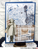 Darkroom Door, Eclectic Cling Stamp 3.3"X2", Suitcase