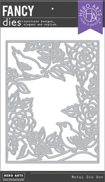 Hero Arts Fancy Dies, 3.875″ x 5.125", Birds and Flowers Cover Plate (F)