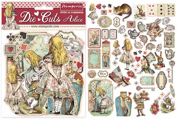Stamperia, Die-Cuts, Alice in Wonderland