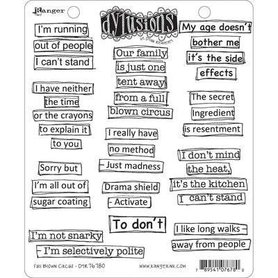 Dyan Reaveley's Dylusions Cling Stamp Collections 8.5"X7", Full Blown Circus