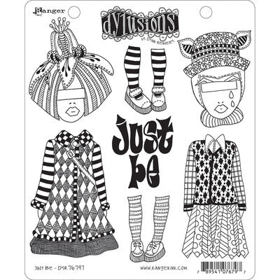 Dyan Reaveley's Dylusions Cling Stamp Collections 8.5"X7", Just Be