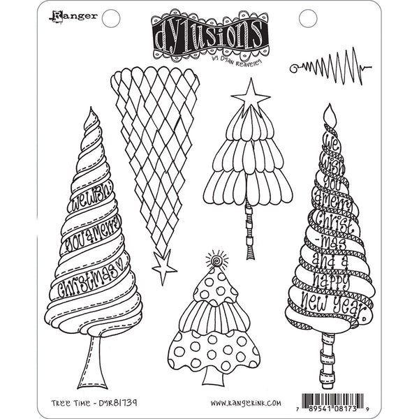 Dyan Reaveley's Dylusions Cling Stamp Collection, Tree Time