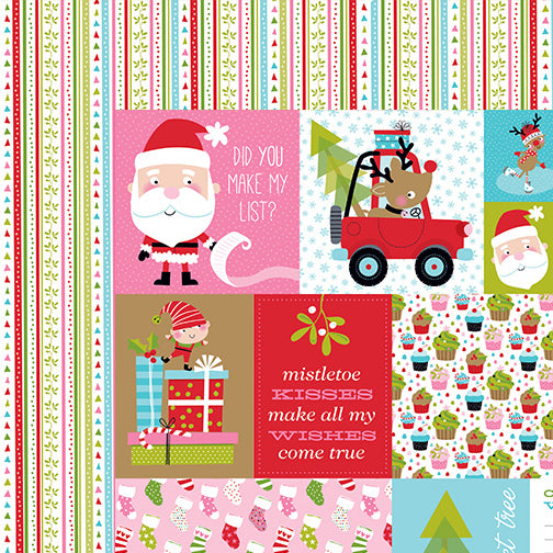 Bella Blvd, Santa Stops Here Collection, 12 x 12 Double-Sided Paper, Daily Details