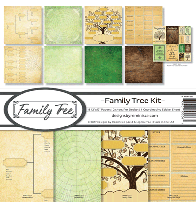 Reminisce Collection Kit 12"X12", Family Tree