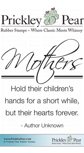 Prickley Pear, Mothers - Red Rubber Stamp - Scrapbooking Fairies
