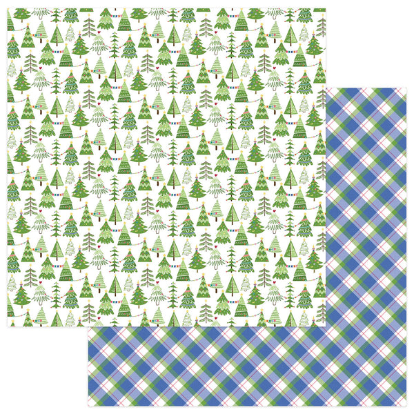 Frosty Friends, Double-Sided Cardstock 12"X12", Tree Farm