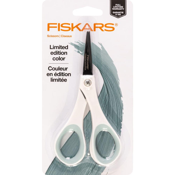 Fiskars Non-Stick Titanium Softgrip Fashion Scissors 5", Sea Mist/Eclipse (Limited edition Color)