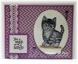 Prickley Pear, Kitty - Red Rubber Stamp - Scrapbooking Fairies