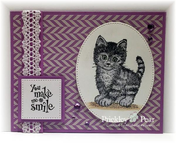 Prickley Pear, Kitty - Red Rubber Stamp - Scrapbooking Fairies