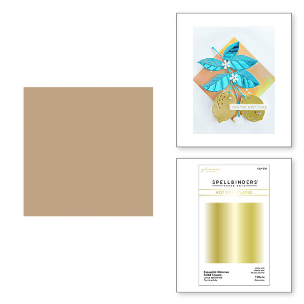 Spellbinders Glimmer Hot Foil Plate, Essential Solid Square