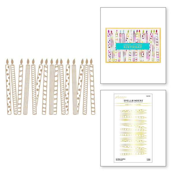 Spellbinders Glimmer Hot Foil Plate, So Many Candles, from the Birthday Celebration Collection (GLP-323)