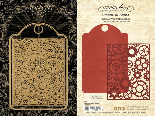 Graphic 45 Staples Dies, Regular Tag & Gears
