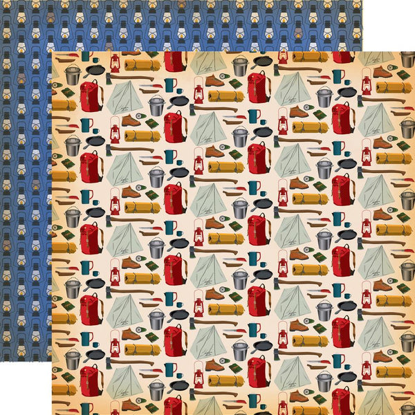 Gone Camping, Double-Sided Cardstock 12"X12" , Gone Camping