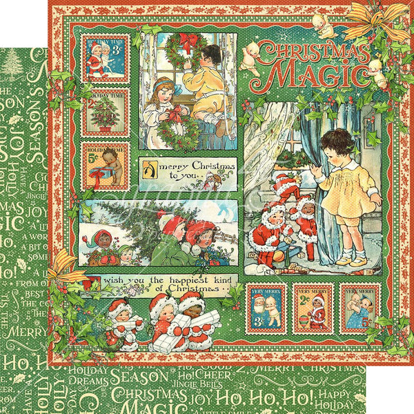 Graphic 45, Christmas Magic Collection, 12X12 Double-Sided Cardstock, Christmas Magic