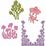 Heartfelt Creations, Backyard Blossoms Collection, Cling Stamps & Dies Set Combo, Garden's Edge Coneflower