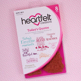 Heartfelt Creations - Today's Quotes Cling Stamp Set - Scrapbooking Fairies