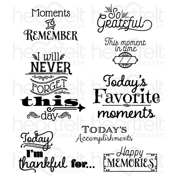 Heartfelt Creations - Today's Quotes Cling Stamp Set - Scrapbooking Fairies