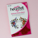 Heartfelt Creations, Burst of Spring Collection, Cling Stamps & Dies Combo, Delicate Pansy Spray