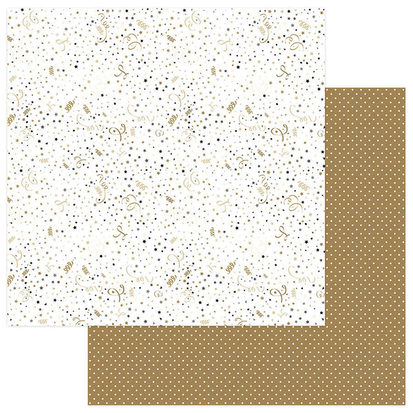 Hello New Year II Double-Sided Cardstock 12"X12", Confetti