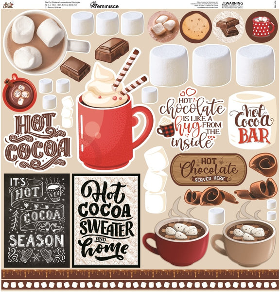 Reminisce, 12"x12" Stickers Sheet, Hot Cocoa