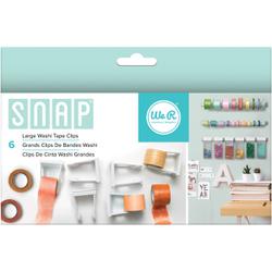 We R Memory Keepers, Snap Storage Washi Tape Clips 6/Pkg, Large - Scrapbooking Fairies