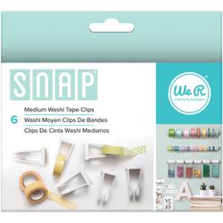 We R Memory Keepers, Snap Storage Washi Tape Clips 6/Pkg, Medium - Scrapbooking Fairies