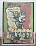 Prickely Pear, Sewing Ad - Red Rubber Stamp