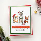 Spellbinders Stamps & Die Cutting Set, Christmas Pups (SDS-178)