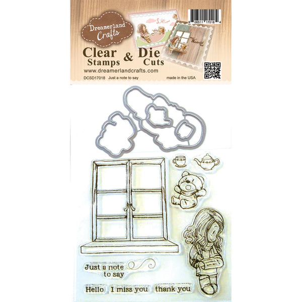 Dreamerland Crafts, Just A Note To Say, Stamps & Dies Set