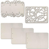 Ciao Bella Album Binding Art Shaped & Carved Pages 5/Pkg, Chains, 8.625"X6.25"