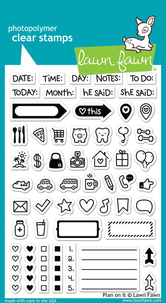 Lawn Fawn, Plan On It, Clear Stamps Set - Scrapbooking Fairies