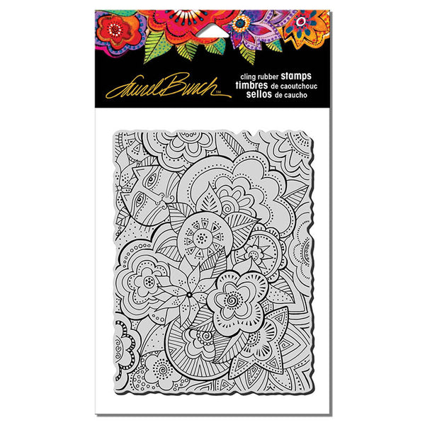 Laurel Burch Carlottas Garden Rubber Stamp - Scrapbooking Fairies