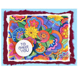 Laurel Burch Carlottas Garden Rubber Stamp - Scrapbooking Fairies