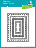 Lawn Fawn, Lawn Cuts Custom Craft Die, Reverse Stitch Scallop Rectangle Window (LF1800)