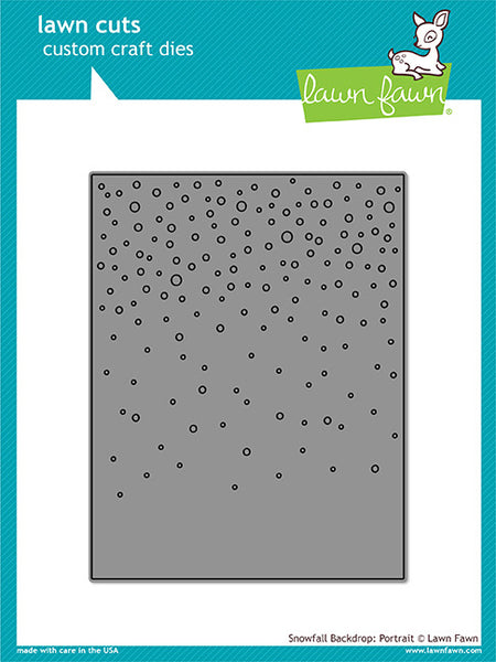 Lawn Cuts Custom Craft Die, Snowfall Backdrop: Portrait