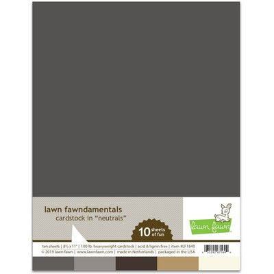Lawn Fawn, 8.5X11 Cardstock, Neutrals, 100 lbs, Heavyweight