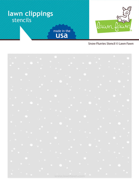 Lawn Fawn, Lawn Clippings Stencils, Snow Flurries Background