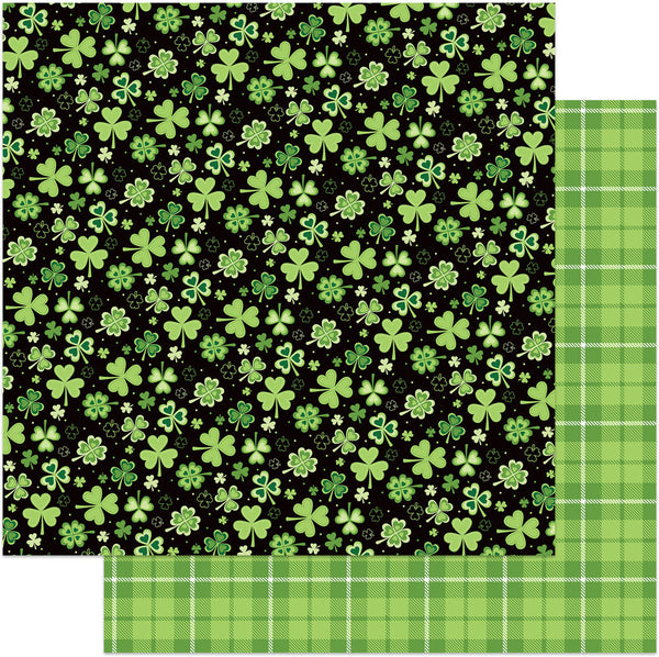 Photo Play, Lucky Charm 12"X12" Double-sided Paper, Four Leaf Clover