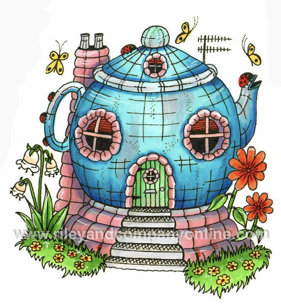Riley & Company, Rubber Stamps, Mushroom Lane - Teapot House 2