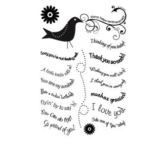 My Sentiments Exactly Clear Stamps 4x6" sheet, Little Birdie - Scrapbooking Fairies