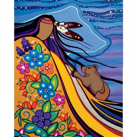 Canadian Art Prints, Indigenous Collection, Magnet, Makwa and His Quest for Honey by Pam Cailloux