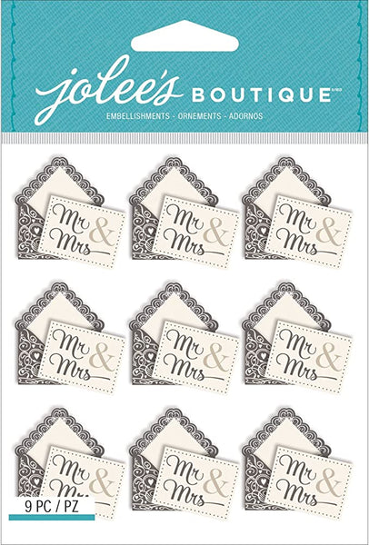 Jolee's Boutique Dimensional Stickers, Mr. and Mrs. Envelopes Repeats