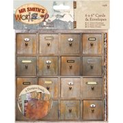 Papermania Mr. Smith's Workshop Cards W/Envelopes 6"X6" 12pk