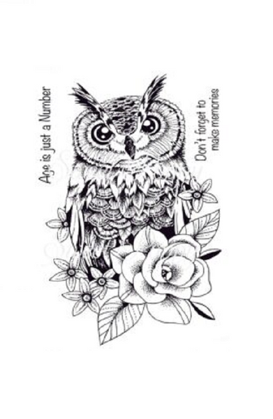 Sweet Poppy Stencil: A5 Stamp set, Owl