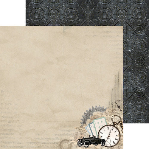 Kaisercraft, Barber Shoppe Collection, 12"x12" Double-Sided Cardstock, Razor