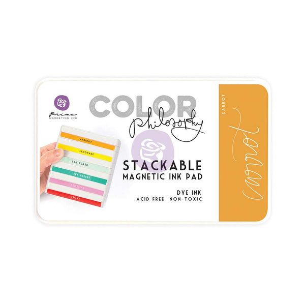 Prima, Magnetic and Stackable Ink Pad, Carrot
