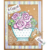 Stampendous Perfectly Clear Stamps, Pop Rose Teacup