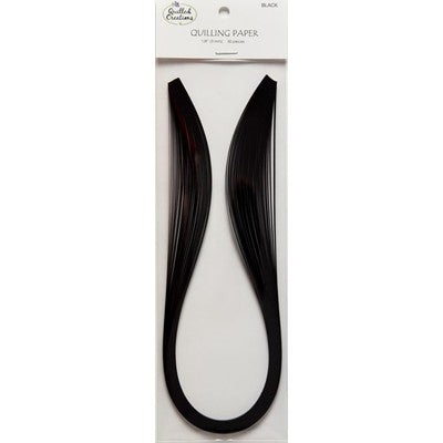 Quilled Creations, Solid Color Quilling Papers, Black 1/4" (6mm)